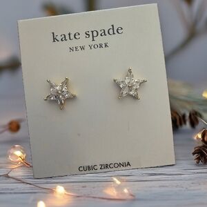 Kate Spade Gold Star Cubic Zirconia Earrings